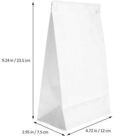 KALLORY 25pcs Paper Snack Bags - Disposable Barf/Vomit/Emesis Bags for Car Adult - 1 Count (Pack of 1), White - Buy Online on GoSupps.com