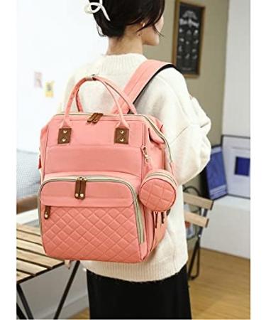 Fexkean Diaper Bag - Multifunctional Baby Backpack with Foldable Bed | Large Capacity Travel Diaper Bag in Pink - Buy Online on GoSupps.com