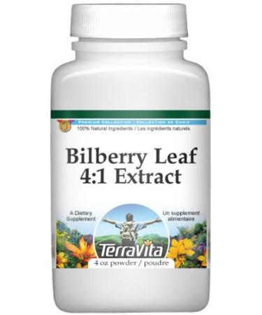Extra Strength Bilberry Leaf 4:1 Extract Powder (4 oz ZIN: 511246)