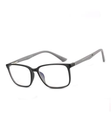 BLUEMOKY Blue Light Reading Glasses for Men Sport Square Frame Readers Anti Glare Computer Glasses 01 Black 0.0 x