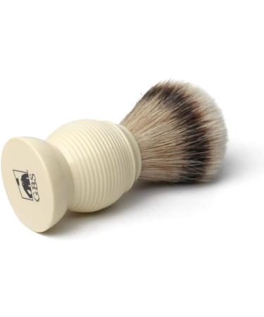 G.B.S Silvertip Synthetic Shaving Brush - Faux Ivory Stainless Stand Soft Bristle Grooming Tool for Professionals - Durable & Convenient - Buy Online on GoSupps.com