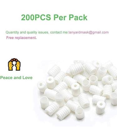 GBSYU 200 PCS Cord Locks for Mask  Elastic Adjuster Silicone Cord Stopper No Slip Earloop Toggles for Drawstring Buckle Clasp Spring  for Drawstrings Elastic Cord Adjuster Non-Slip Stopper  White - Buy Online on GoSupps.com