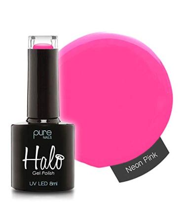 Halo Gel Polish *Full Range 8ml* **CHOOSE YOUR COLOUR(S)** (Neon Pink N2835) Neon Pink N2835 8 ml (Pack of 1)