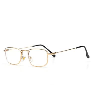 Zukky anti-blue light reading glasses for women men metal-blue light blocked readers the UV glasses block am19 (color: gold size: 1x)