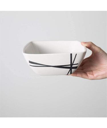 Dinnerware Dinner Sets Tableware Creative Black Striped Ceramic Cutlery Square Steak Plate Dessert Plate Noodle Bowl Rice Mug Custom White Kitchenware