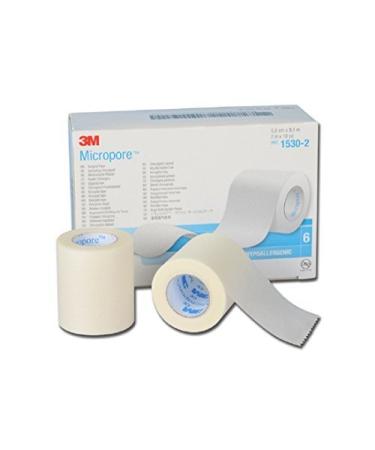 3M-1530-2 Tape Micropore Surgical LF Paper 2x10yd White 6/Bx by 3M Part No. 1530-2 by 3M
