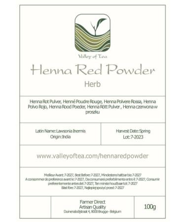Buy Organic Henna Powder Red - 100g | Natural Hair Dye for Vibrant Color | International Shipping Available - Buy Online on GoSupps.com