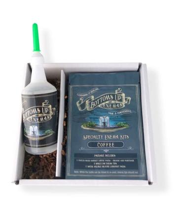 Bottoms Up Enemas | Coffee Enema | Organic in Home Enema | Easy to Use | (2) Coffee Packets - Natural | 8oz BPA Free Bottle.