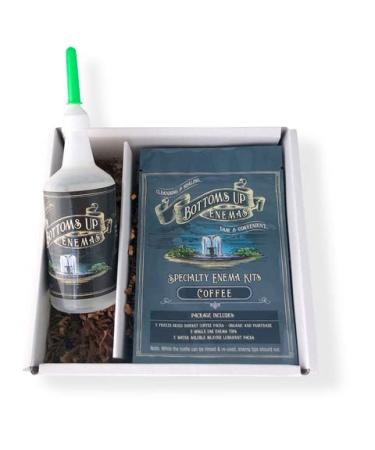 Bottoms Up Enemas | Coffee Enema | Organic in Home Enema | Easy to Use | (2) Coffee Packets - Natural | 8oz BPA Free Bottle.