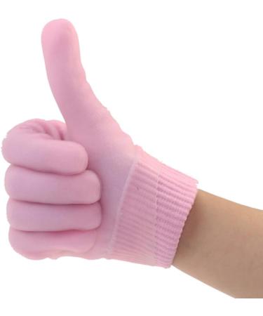 1Pair Moisturizing Spa Gloves Soft Cotton Gel Lining Gloves with Plant Essential Oil and Vitamin E Beauty Gloves for Dry Rough Hands Skin(Pink) Gloves Cotton - Buy Online on GoSupps.com