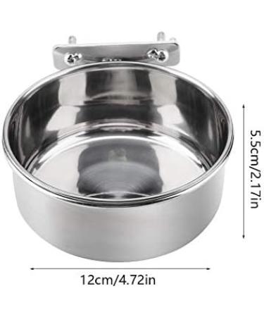Stainless Steel Parrot Feeder | Hanging Food Bowl for Bird Cage | Raised Feeding Station with Drinking Cup (L) - Buy Online on GoSupps.com