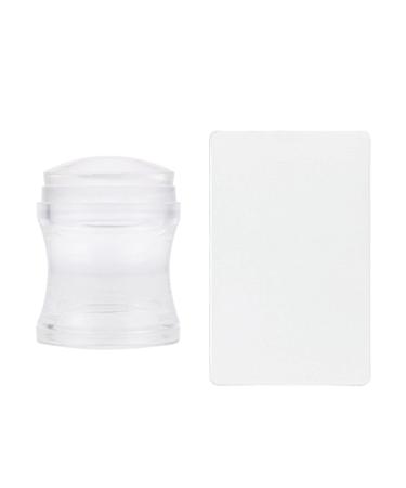 Nail art sticker women party decor nail Seal removable not deformed with scrapers silicone nail stamp scrub transparent tool for manicure - transparent