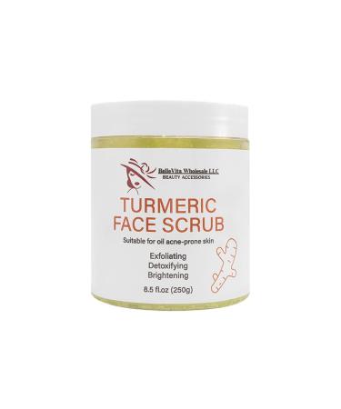 BelleVita Turmeric Face and Body Scrub- Exfoliating brightening scrub with natural ingredients for glowing skin Even tone and smooth texture.