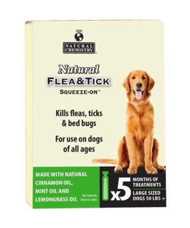 Natural Chemistry Natural Flea Tick SqueezeOn for Dogs Over 50 lbs (5 Months)