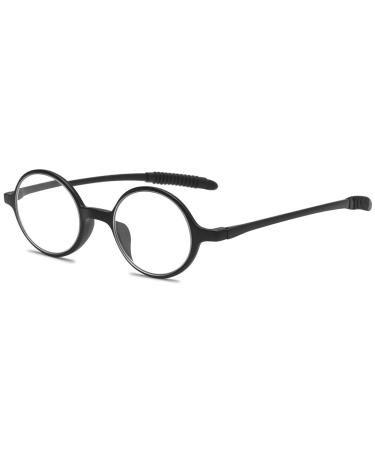 Abetos reading glasses around Little Men Women Retro Reading Brille Tr90 Flexible Light Full Rimming Glasses Mini Vintage Computer Showing Reading Aid Mattes Black 1.25 X