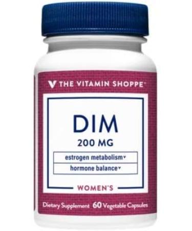 Vitamin Shoppe DIM with BioPerine - Hormone Balance & Estrogen Metabolism - 200mg (60 Vegan Capsules) - Buy Online on GoSupps.com