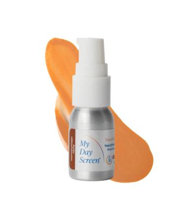 Tinted Body Screen Mini - Body Bronzer Medium Bronze SPF 30 Blue Light Defense Plant-Based Mineral Sunscreen Travel Size. 0.5 oz. 0.5 Fl Oz (Pack of 1) Medium Bronze