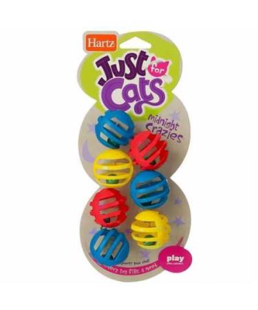 Hartz Just For Cats Midnight Crazies Cat Toy Balls - Assorted