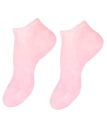 FRCOLOR 1 Pair Sock Gel Foot Moisturiser for Dry Feet Lotion Ankle Boots Skin Protective Soles Sebs Sole Pads Moisturising Short Boots Essential Oil Women Pink 41X8X1cm
