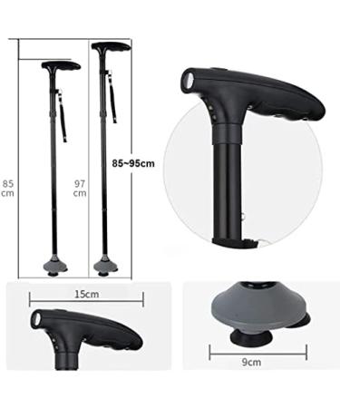 SilteD Adjustable Foldable Walking Stick Crutch Medical Senior Dog Crutches Lightweight Multifunctional Adjustable Aluminum Alloy Walker with led Light Parent's Gift - Buy Online on GoSupps.com