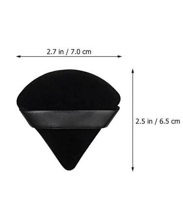 10 Pieces Triangle Makeup Puffs - Soft Cotton Velour for Loose Powder & Foundation | Black & White Beauty Tools - Buy Online on GoSupps.com
