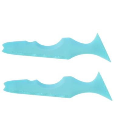 Mipcase 2pcs Silicone Beauty Ruler Makeup Lipstick Eyeliner Silicone Stencil Silicone Board Cosmetic