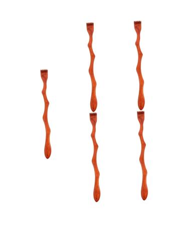 Fomiyes 5st tickling back scratches Tools for men facilitation actually massage device Tool to scratch the body scratching truck for back adult rear incentor Wenge Red pear