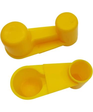 12Pcs Automatic Bird Drinker Feeder for Poultry Cage - Yellow - Buy Online on GoSupps.com