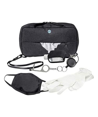 HurryCane Hurryshield PPE Kit for Air Travel & Everyday Use Black 8.5 x 5 x 2 Inch