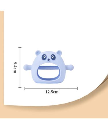 Jawseu Baby Teething Ring | BPA-Free Silicone Baby Bite Toy | Soothes Gums | Ideal for 0-6 Months - Blue - Buy Online on GoSupps.com