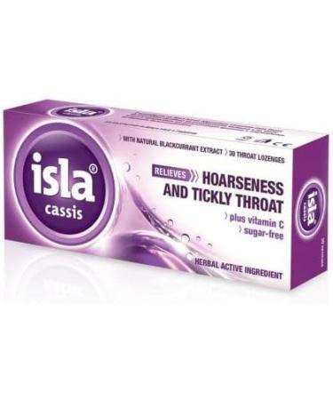 Isla 30x Lozenges/Drops - Assists against irritation in the mouth throat and pharynx - suitable for tickly throat Excessive strain on the vocal cords Dry air Restricted nasal respiration. (Cassis) - Buy Online on GoSupps.com