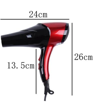 2000W Professional Hair Dryer with Nozzles Ionic Salon Powerful Hairdryer AC Motor Fast Blow Dryer with 3 Heat 2 Speed Low Noise Hairdryer Powerful Quick Drying for Home and Salon Red Small Gift - Buy Online on GoSupps.com