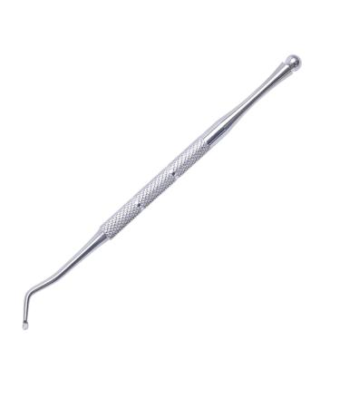 Dual-Ended Silver Groove Pick Toe Cuticle Pusher Stainless Steel Remover Dead Skin Manicure Nail Tools G07