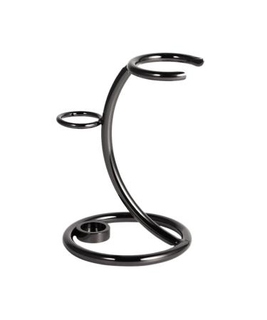 1 Piece Metal Shaving Brush and Razor Holder Shave Brush Stand Beard Brush Holder Razor Stand Razor Brush Holder for Razor Storage Men's Shaving Tool Gun Black