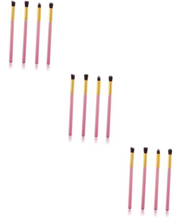 Hemoton 12 Pcs Eye Make-up Brush Kit Highlighter Brushes Eye Cosmetic Brushes Foundation Makeup Brush mediumx3pcs Pink+goldx3pcs - Buy Online on GoSupps.com