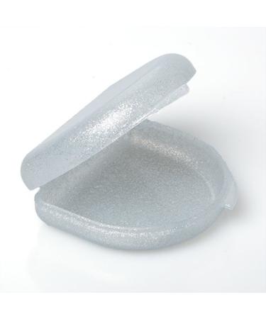 cool denture box night guard or braces box (glitter silver)