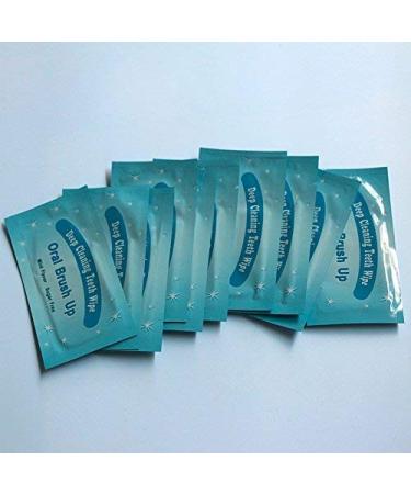 Mint Textured Finger Teeth Wipes Brush Ups - Pack of 100 - Dental Clean Pre/Post Whitening - Buy Online on GoSupps.com