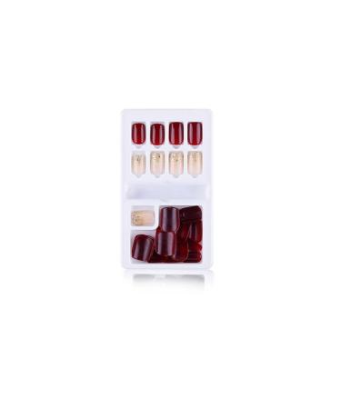 dijiusidy 1 Set Glue on Nails Medium Length Toe Press on Stick Solid Color Art Decals Beauty Tool Salon Supplies DIY Manicure Kit Type13 F635 Type13 F635