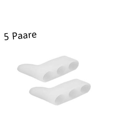 Healvian Stretcher 5 Pair Silicone Toe Spacer Toe Separators Toe Separators for Bunions Orthotics Gasket Divider Men and Women Thumb White Toe Spreaders Splitter - Buy Online on GoSupps.com
