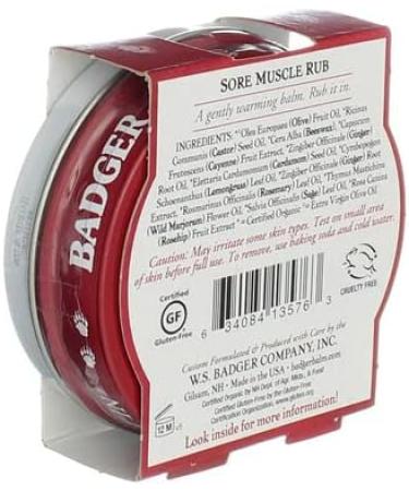 Badger Sore Muscle Rub 2oz - Soothing Muscle Relief in a Convenient Tin - Buy Online on GoSupps.com