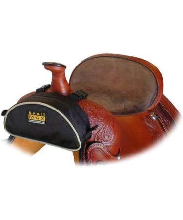 TrailMax 500 Series Saddle Pommel Pocket Bag for Horse Trail Riding | Western & Endurance Saddle Horn Bag | Black/Sand - Buy Online on GoSupps.com