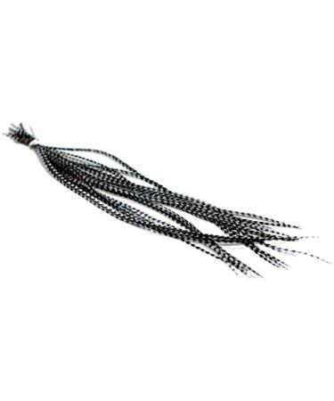 20 XXL 11-13 inch Real Feather Hair Extensions with Rings & Loop - All Grizzly - Buy Online on GoSupps.com