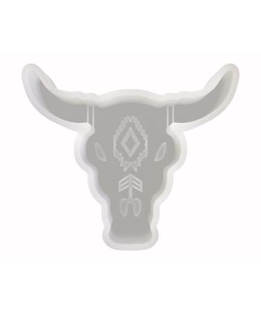 Steer Bull Skull Silicone Car Freshie Mold Oven Safe Shiny Silicone Mold for Making Aroma Beads Car Freshie, Resin