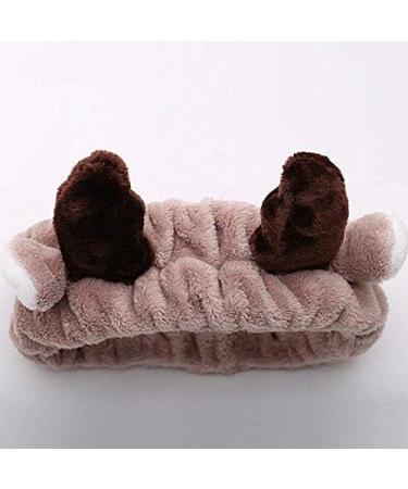 Demarkt White Shower Headband for Spa & Makeup - Antler Design Face Washing Accessory - Buy Online on GoSupps.com