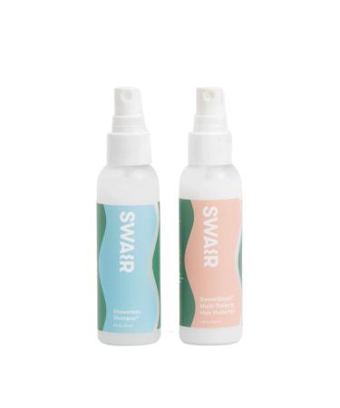 Sampler Travel Size - Showerless Shampoo & SweatShield Leave-In - Clean Ingredients - Perfect for Gym Bag or Carry-On