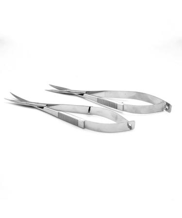 Micro Scissors for Face & Eyelash - Stainless Steel Curved Grafting Tool | International Shipping - Buy Online on GoSupps.com