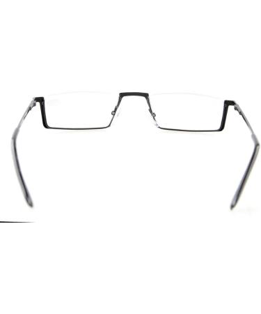 Eyekepper Metal Half Rim Reading Glasses +2.0 - Spring Hinge Black | Quality International Shipping - Buy Online on GoSupps.com
