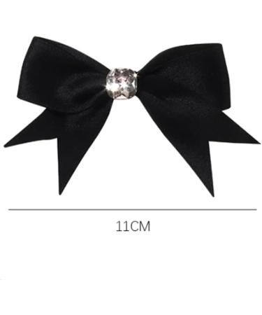 Hair Barrettes for Women Women Black Bow Hair Clip Side Edge Clip Headpiece(2pcs) - Buy Online on GoSupps.com