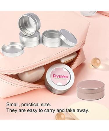 Zeoabsy 12pcs 5ml Silver Aluminum Tin Cans - Empty Round Cosmetic Containers for DIY Ointments Creams Candles & Shaving Soap - Buy Online on GoSupps.com