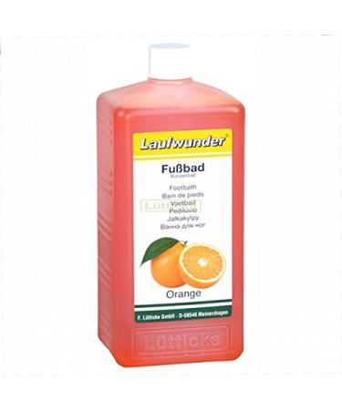 Laufwunder foot bath concentrate with orange extract for tired and stressed feet foot care 1 liter 1 liter